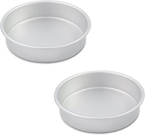 Heart shaped cake pan Set of 2, heartshaped cake tin, aluminum, 8-inch heart-shaped, for weddings, parties, family and other occasions cake (8 x 2 Inch,Set of 2)
