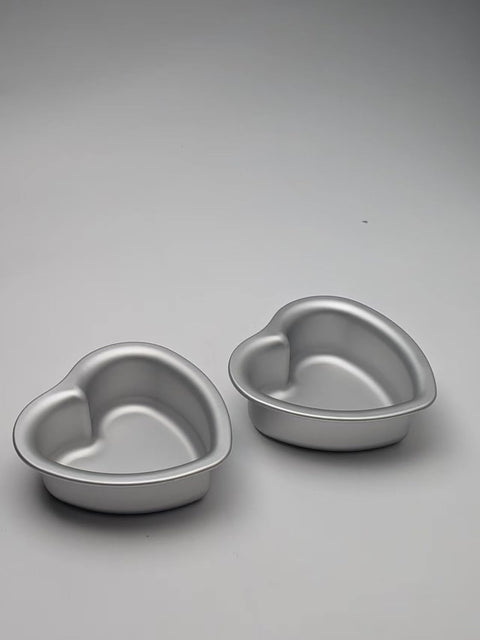 Heart shaped cake pan Set of 2, heartshaped cake tin, aluminum, 8-inch heart-shaped, for weddings, parties, family and other occasions cake (8 x 2 Inch,Set of 2)