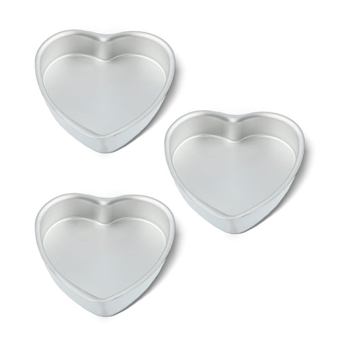 Heart shaped cake pan Set of 2, heartshaped cake tin, aluminum, 8-inch heart-shaped, for weddings, parties, family and other occasions cake (8 x 2 Inch,Set of 2)