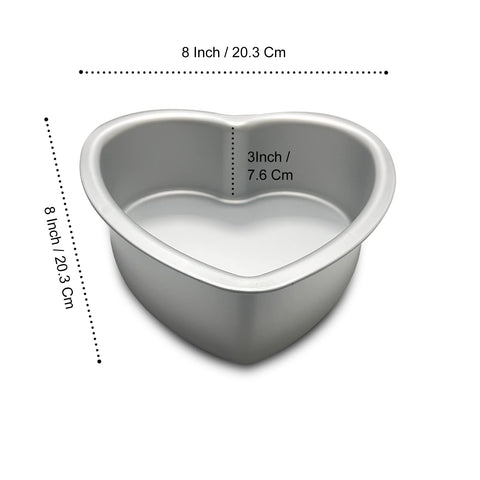 Heart shaped cake pan Set of 2, heartshaped cake tin, aluminum, 8-inch heart-shaped, for weddings, parties, family and other occasions cake (8 x 2 Inch,Set of 2)
