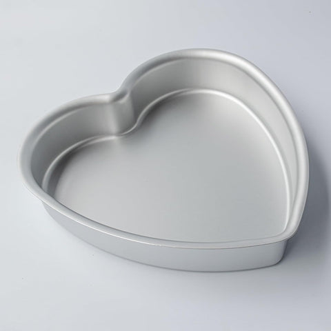 Heart shaped cake pan Set of 2, heartshaped cake tin, aluminum, 8-inch heart-shaped, for weddings, parties, family and other occasions cake (8 x 2 Inch,Set of 2)