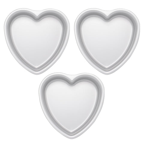 Heart shaped cake pan Set of 2, heartshaped cake tin, aluminum, 8-inch heart-shaped, for weddings, parties, family and other occasions cake (8 x 2 Inch,Set of 2)