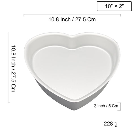 Heart shaped cake pan Set of 2, heartshaped cake tin, aluminum, 8-inch heart-shaped, for weddings, parties, family and other occasions cake (8 x 2 Inch,Set of 2)