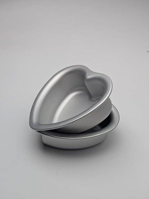 Heart shaped cake pan Set of 2, heartshaped cake tin, aluminum, 8-inch heart-shaped, for weddings, parties, family and other occasions cake (8 x 2 Inch,Set of 2)