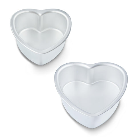 Heart shaped cake pan Set of 2, heartshaped cake tin, aluminum, 8-inch heart-shaped, for weddings, parties, family and other occasions cake (8 x 2 Inch,Set of 2)