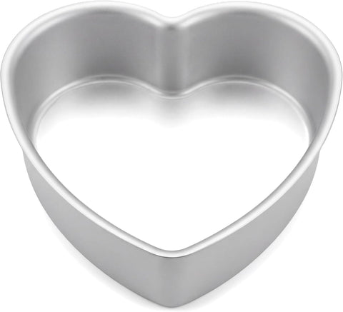 Heart shaped cake pan Set of 2, heartshaped cake tin, aluminum, 8-inch heart-shaped, for weddings, parties, family and other occasions cake (8 x 2 Inch,Set of 2)