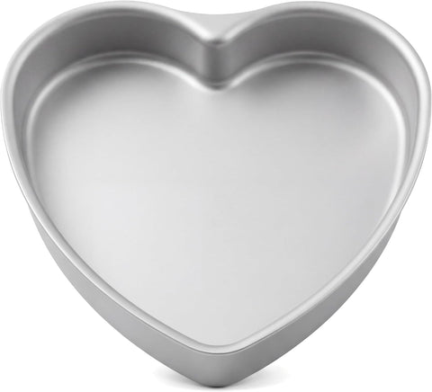 Heart shaped cake pan Set of 2, heartshaped cake tin, aluminum, 8-inch heart-shaped, for weddings, parties, family and other occasions cake (8 x 2 Inch,Set of 2)