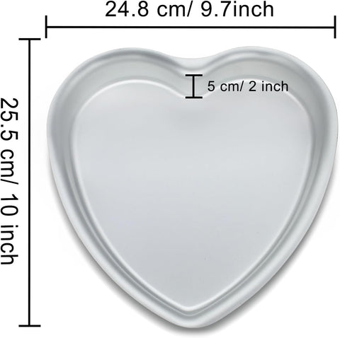 Heart shaped cake pan Set of 2, heartshaped cake tin, aluminum, 8-inch heart-shaped, for weddings, parties, family and other occasions cake (8 x 2 Inch,Set of 2)