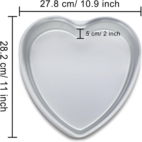 Heart shaped cake pan Set of 2, heartshaped cake tin, aluminum, 8-inch heart-shaped, for weddings, parties, family and other occasions cake (8 x 2 Inch,Set of 2)