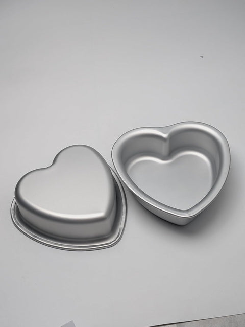 Heart shaped cake pan Set of 2, heartshaped cake tin, aluminum, 8-inch heart-shaped, for weddings, parties, family and other occasions cake (8 x 2 Inch,Set of 2)